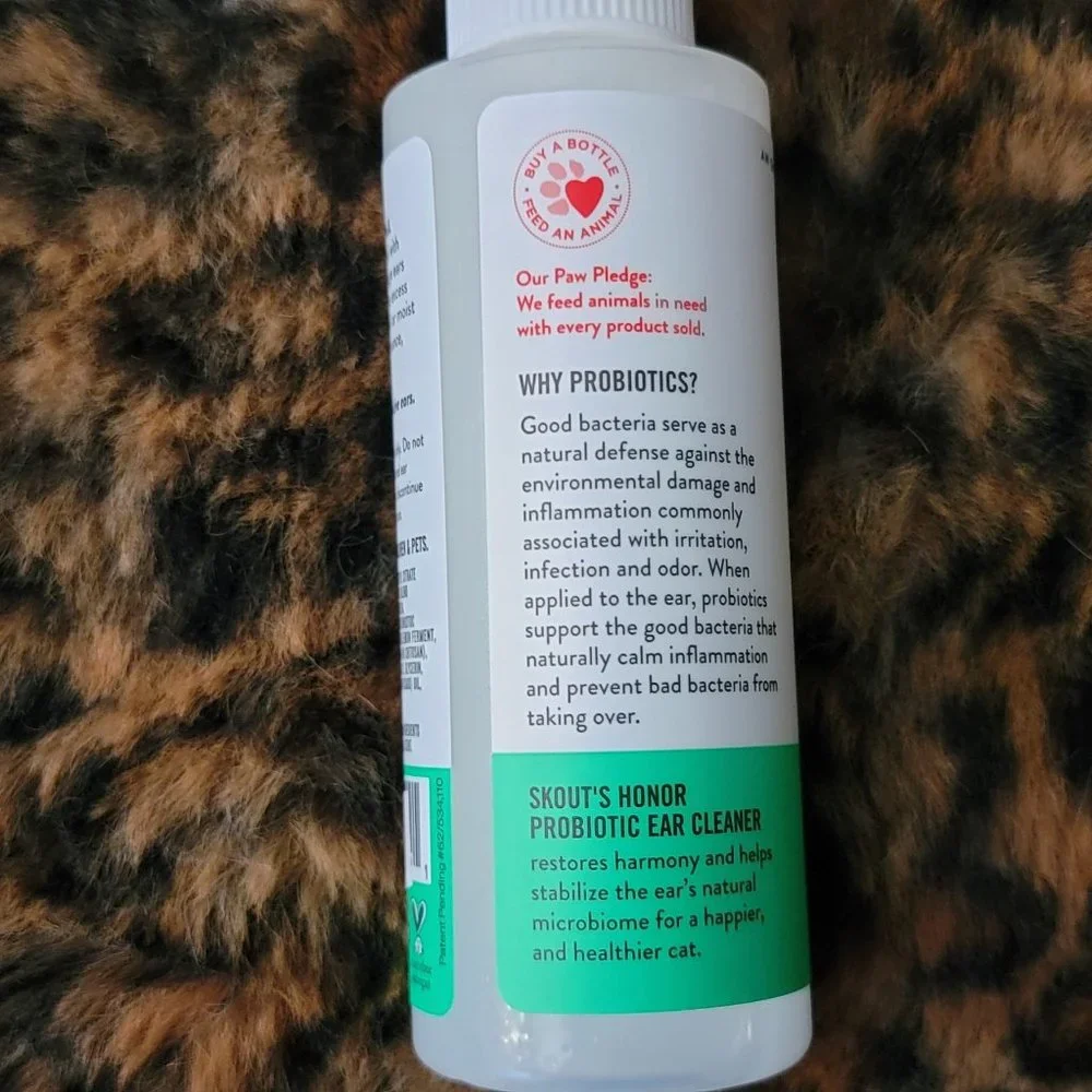 Cat Skouts Honor Probiotic Ear Cleaner 4 oz. New!